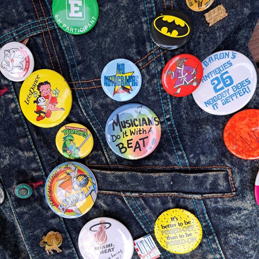 %Vintage Major Damage Jean Jacket Embroidered Buttons Y2K 80s 90s Men Large - Picture 8 of 14